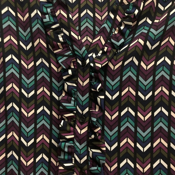 Candie’s Blue/Purple Chevron Top - Picture 2 of 4
